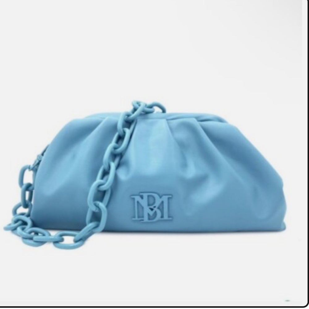 Badgley Mischka Wrapped Frame Clutch, Blue New With Tags‎